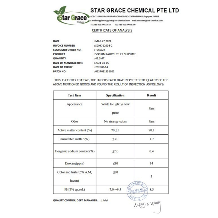 Sodium Lauryl Ether Sulfate